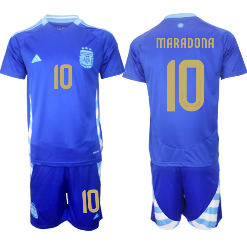 Men 2024-2025 Season Argentina away blue #10 Soccer Jerseys->->Soccer Country Jersey